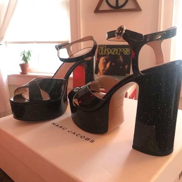 Marc Jacobs Platform Chunky Black Heels - Picture 3 of 5